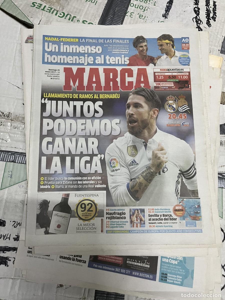 Coleccionismo deportivo: MARCA (29-1-2017) FINAL TENIS NADAL FEDERER REAL MADRID REAL SOCIEDAD SERGIO RAMOS
