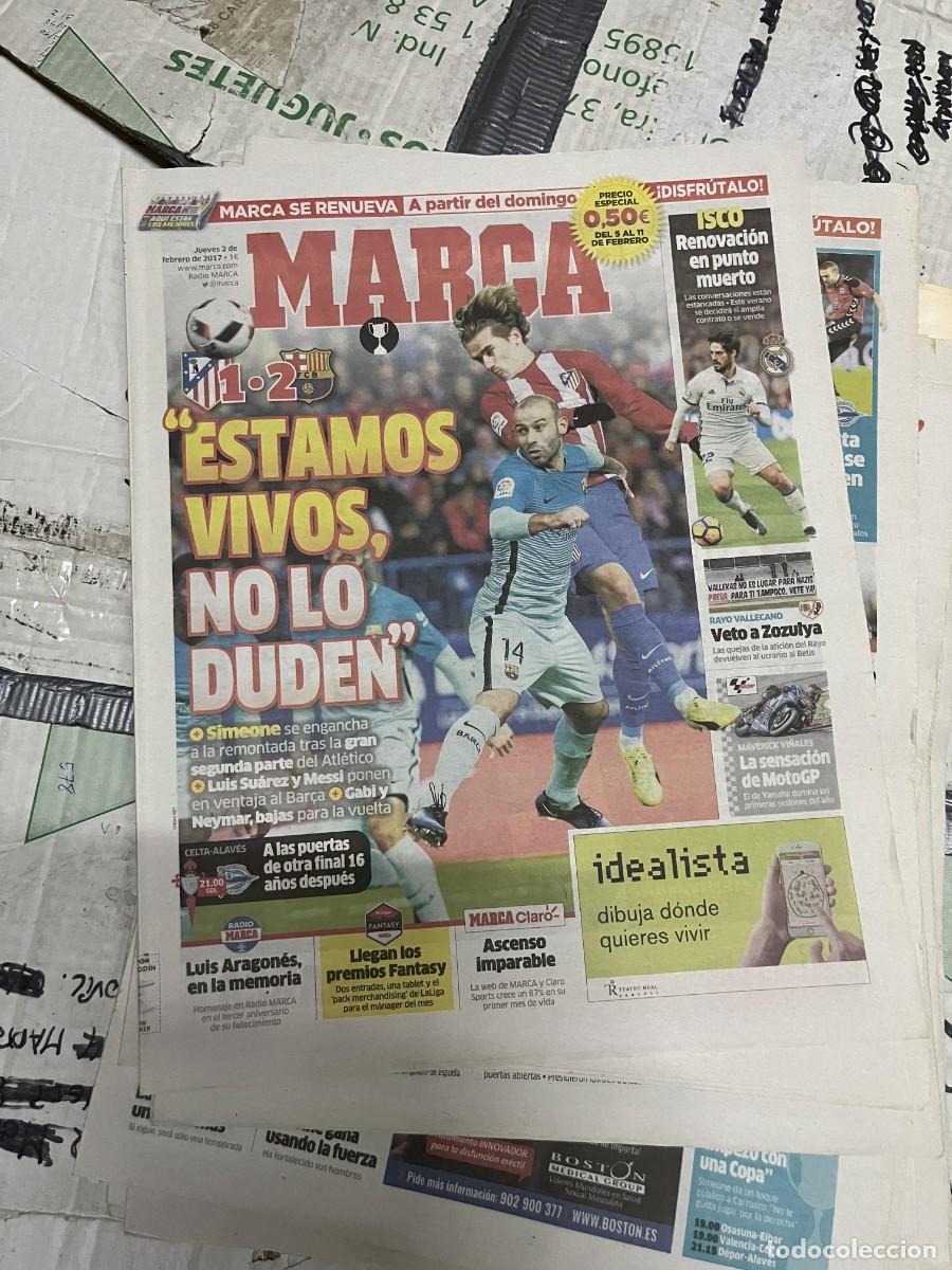 Coleccionismo deportivo: MARCA (2-2-2017) COPA ATLETICO MADRID 1-2 BARCELONA GRIEZMANN RENOVACION ISCO REAL MADRID