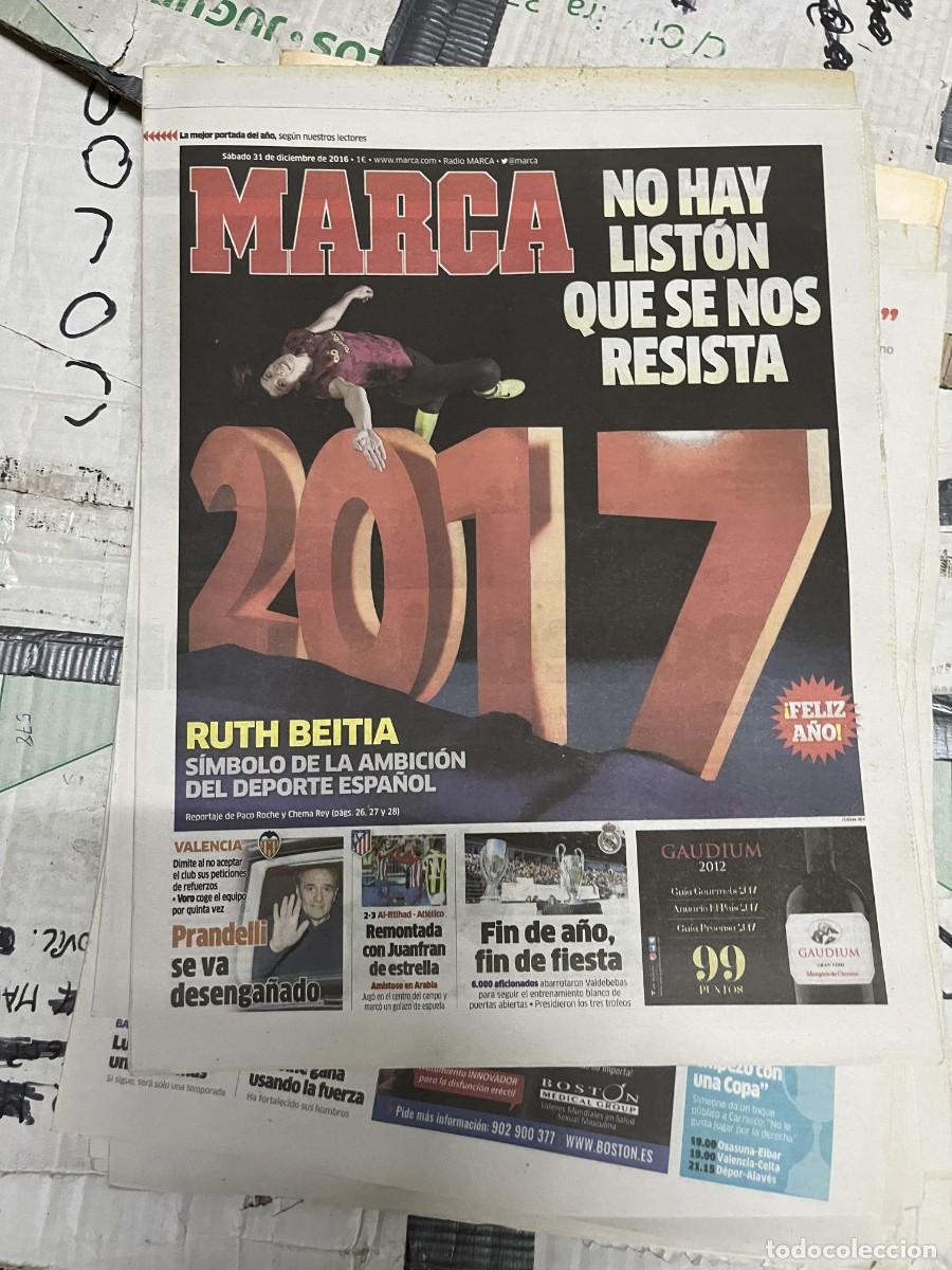 Coleccionismo deportivo: MARCA (31-12-2016) RUTH BEITIA VALENCIA PRANDELLI AL-ITTIHAD 2-3 ATLETICO MADRID