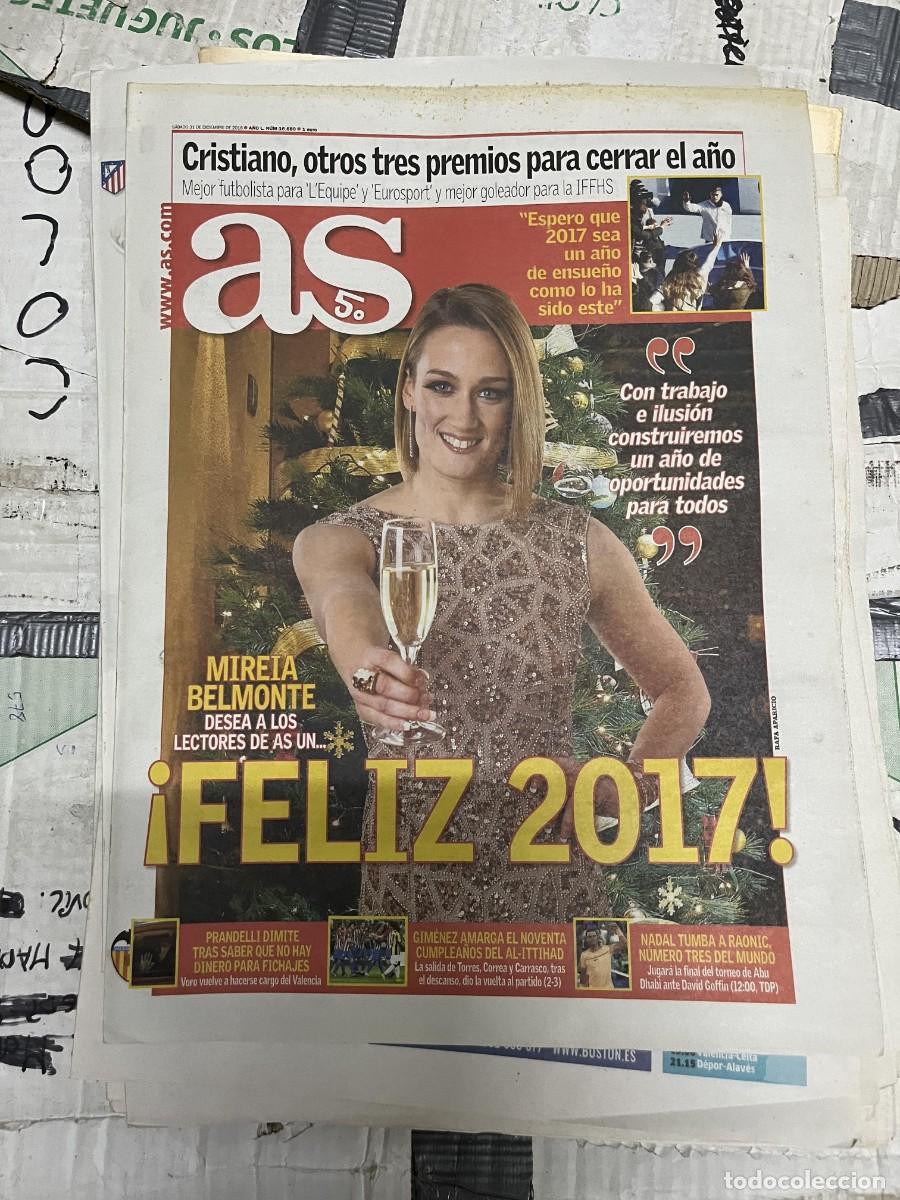 Coleccionismo deportivo: AS (31-12-2016) MIREIA BELMONTE FELIZ 2017 CRISTIANO RONALDO PRANDELLI AL-ITTIHAD 2-3 ATLETICO MADRI