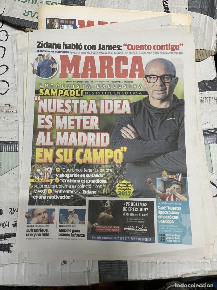 Collectionnisme sportif: MARCA (3-1-2017) ZIDANE JAMES SAMPAOLI REAL MADRID SEVILLA JORNADA LIGA LAS PALMAS ATLETICO MADRID