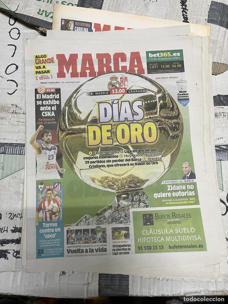 Coleccionismo deportivo: MARCA (7-1-2017) REAL MADRID GRANADA BALONCESTO REAL MADRID 95-85 CSKA EIBAR ATLETICO MADRID