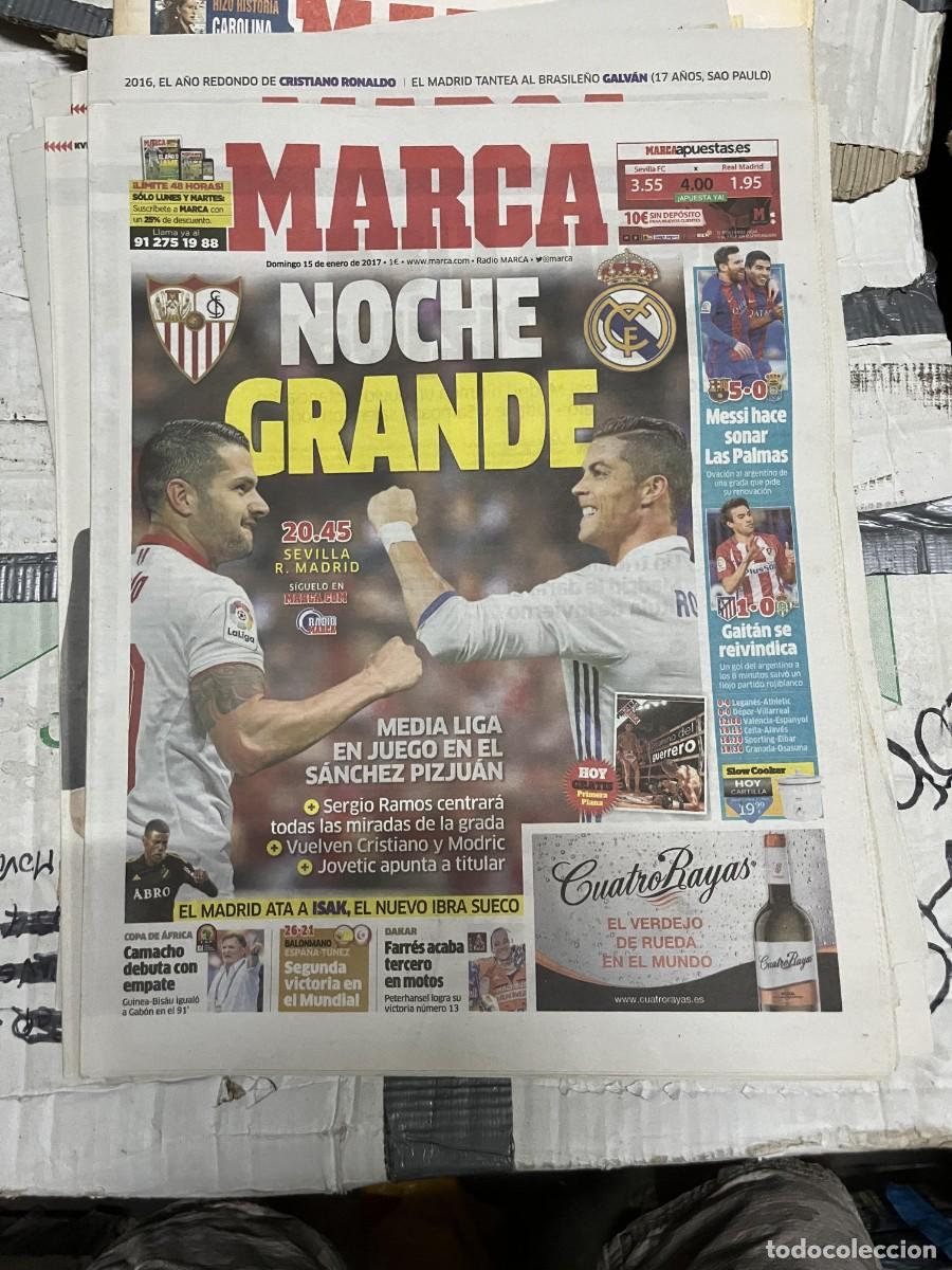 Coleccionismo deportivo: MARCA (15-1-2017) CRISTIANO RONALDO HOY SEVILLA REAL MADRID BARCELONA 5-0 LAS PALMAS ATLETICO BETIS