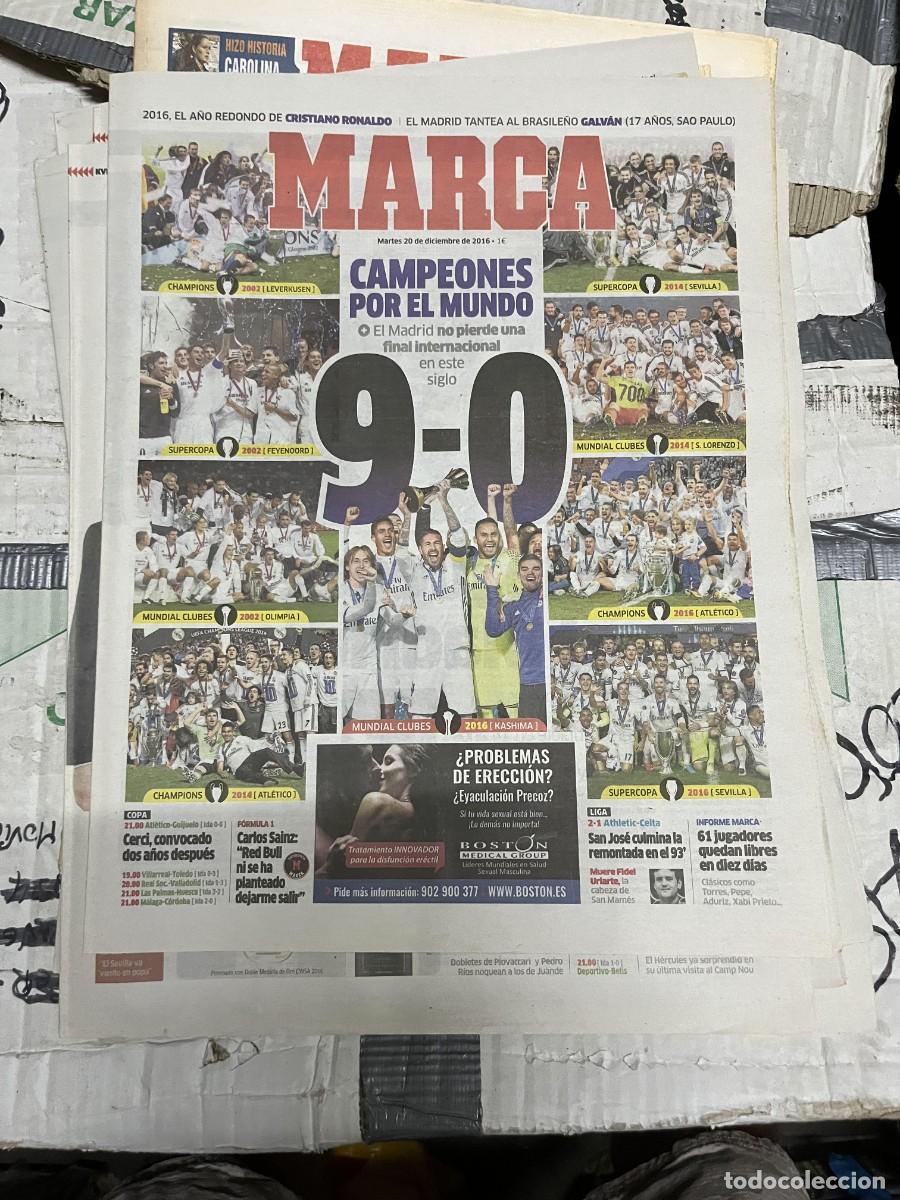 Coleccionismo deportivo: MARCA (20-12-2016) CAMPEON FINAL MUNDIAL CLUBES REAL MADRID 4-2 KASHIMA ANTLERS