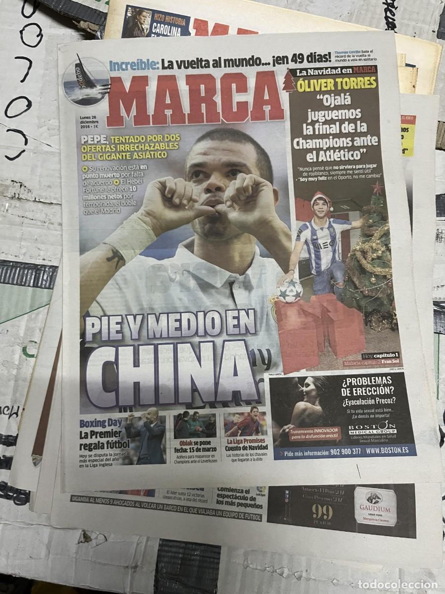 Sports collectibles: MARCA (26-12-2016) PEPE REAL MADRID VUELTA AL MUNDO VELA THOMAS COVILLE OBLAK