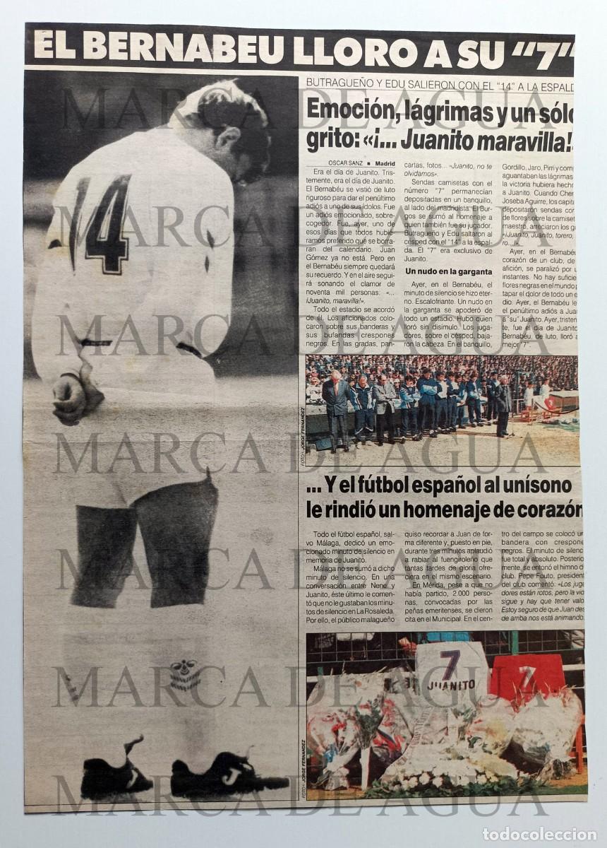 Collectionnisme sportif: JUAN GOMEZ JUANITO (REAL MADRID) PAGINA DIARIO MARCA