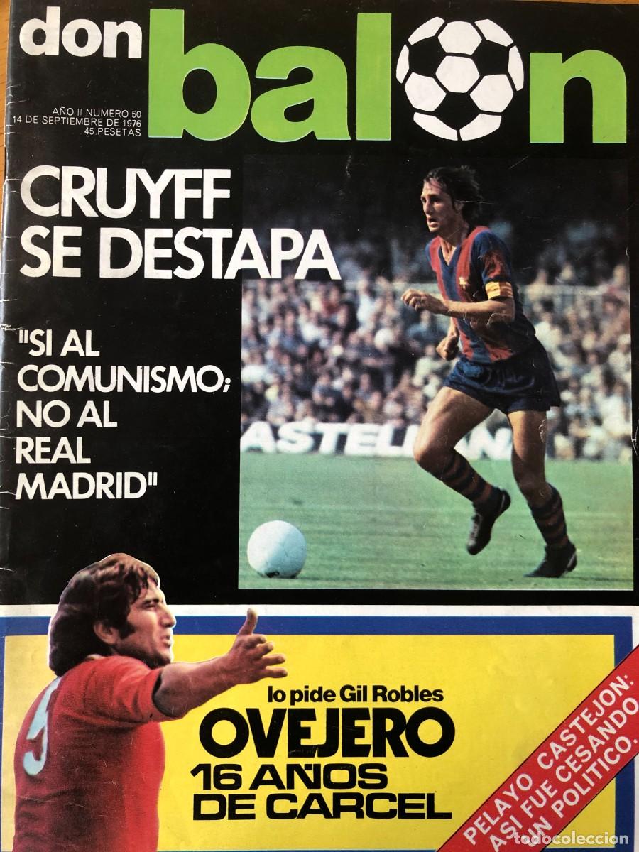 Coleccionismo deportivo: Cruyff. Bon Bal&oacute;n. (n&ordm;50) Fotos color, entrevista. Ver fotos! perfecto estado