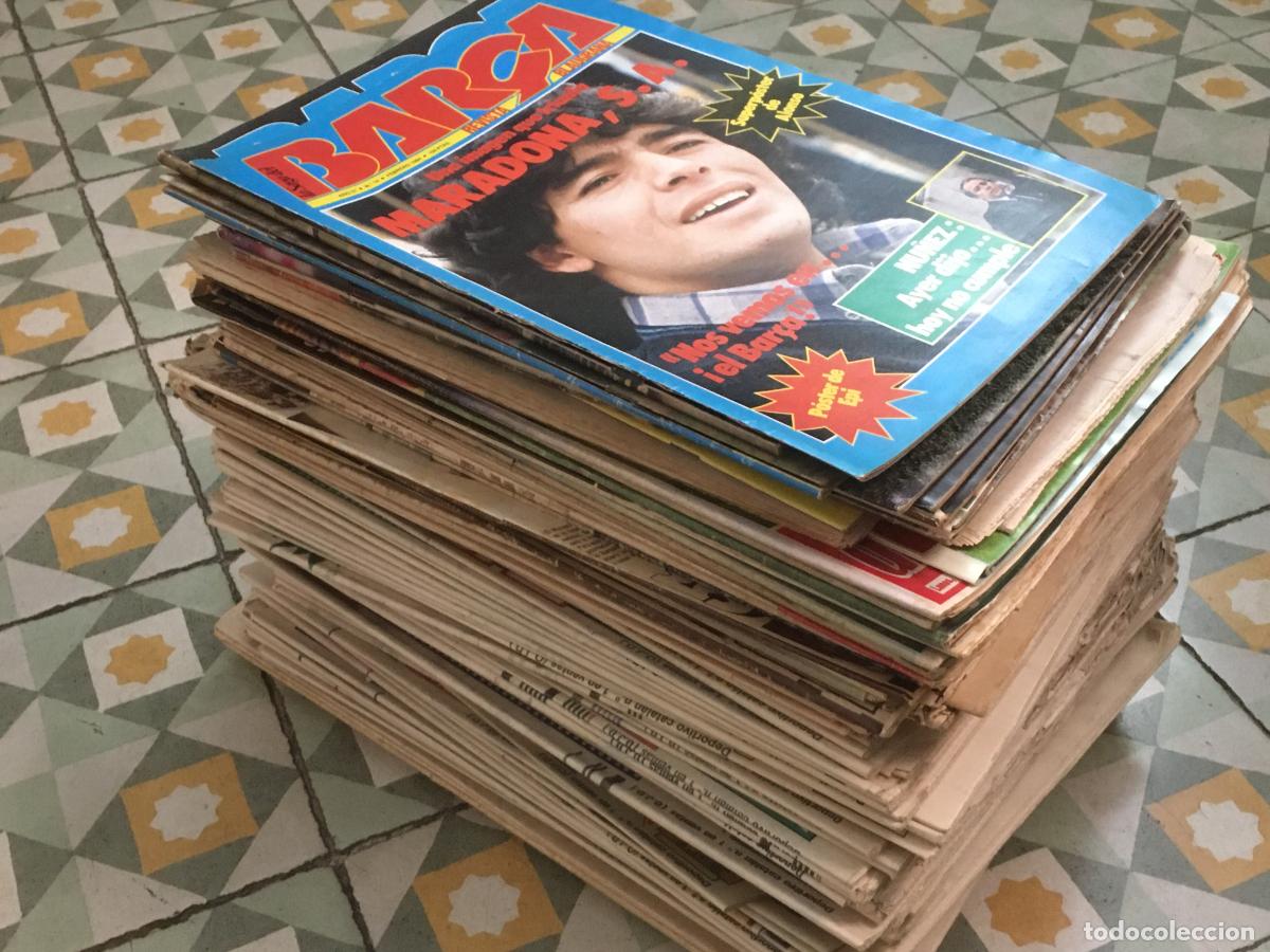 Coleccionismo deportivo: gran lote 109 periodicos deportivos a&ntilde;os 80 bar&ccedil;a sport mundo deportivo dicen maradona