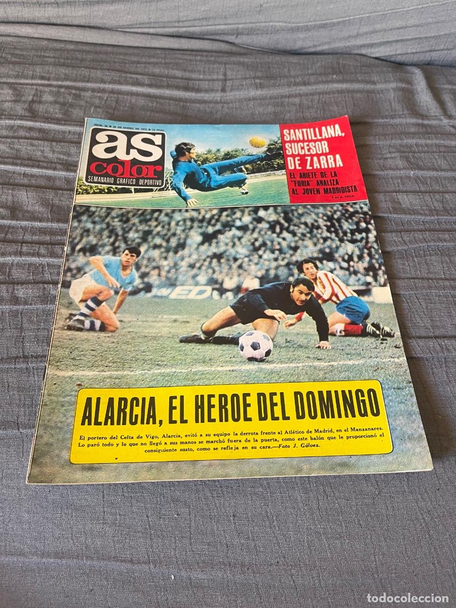 Coleccionismo deportivo: AS COLOR N&ordm; 36 , 25 ENERO 1972 CON POSTER CENTRAL JOSE EULOGIO GARATE P&oacute;ster Garage