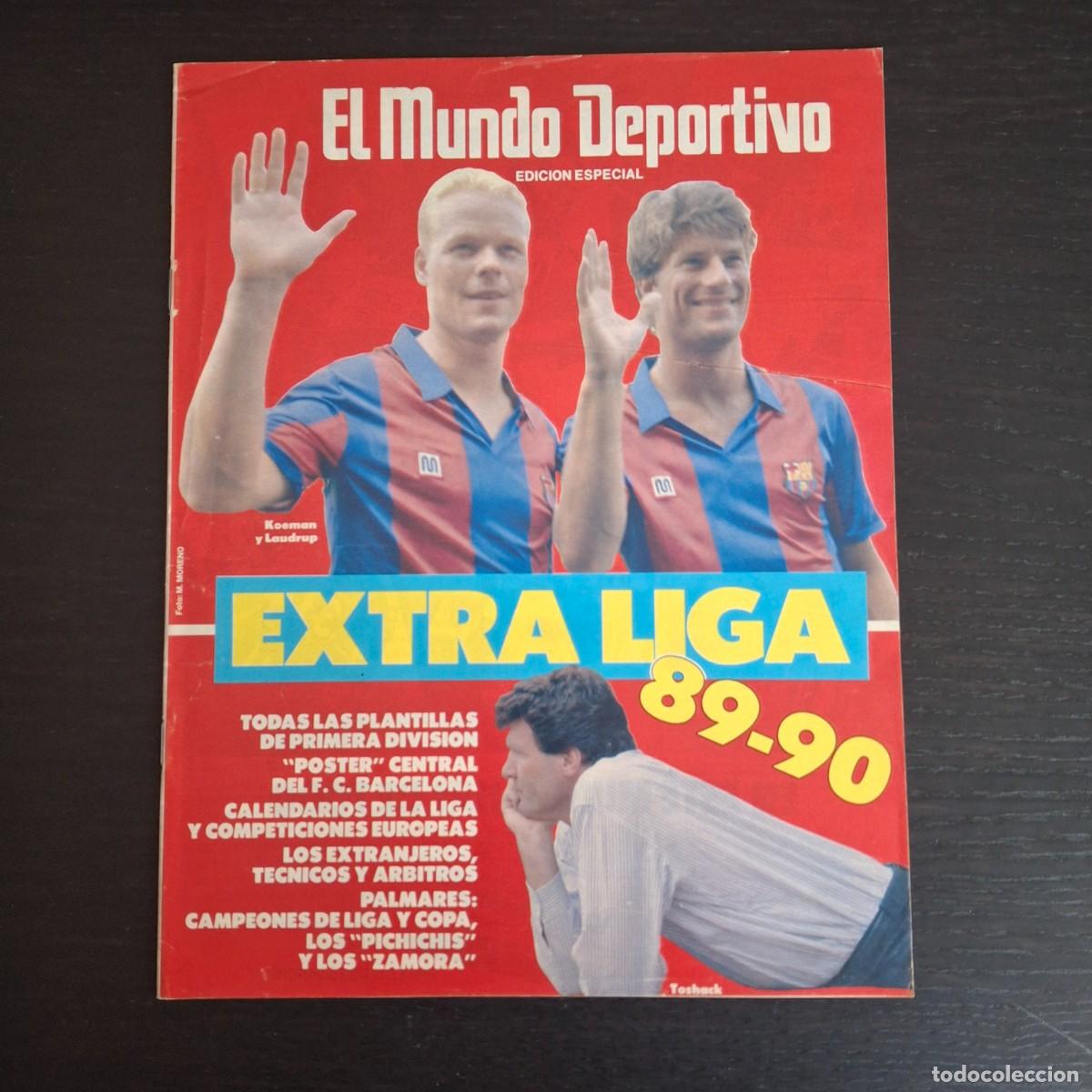 Coleccionismo deportivo: EXTRA LIGA 89-90 EL MUNDO DEPORTIVO - REVISTA FUTBOL BAR&Ccedil;A MADRID ATLETICO BETIS VALENCIA POSTER