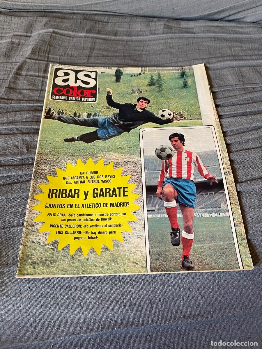 Coleccionismo deportivo: AS COLOR N&ordm; 61. A&Ntilde;O 1972. POSTER ATLETICO DE MADRID CAMPEON 1971-72. NENE GARRINCHA. CALDERON.