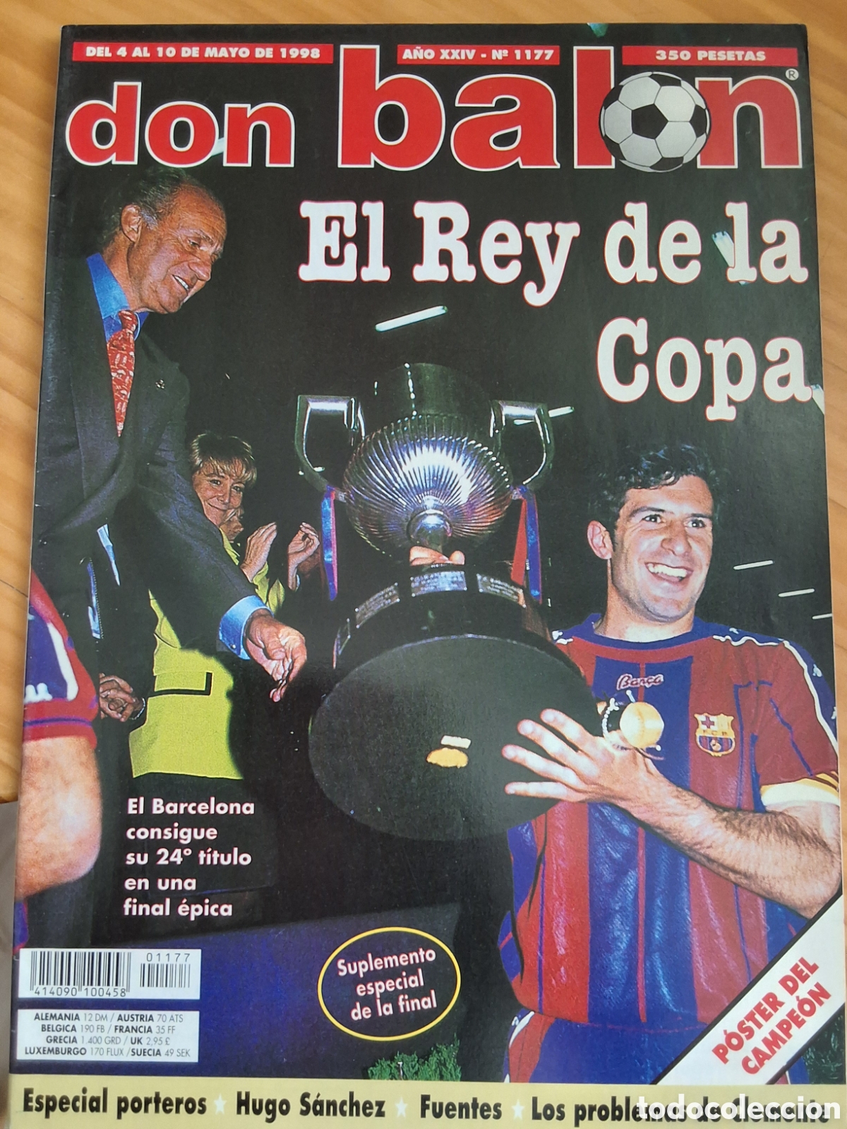 Coleccionismo deportivo: Don balon revista futbol numero 1177 a&ntilde;o (4/5/1998) incluye p&oacute;ster