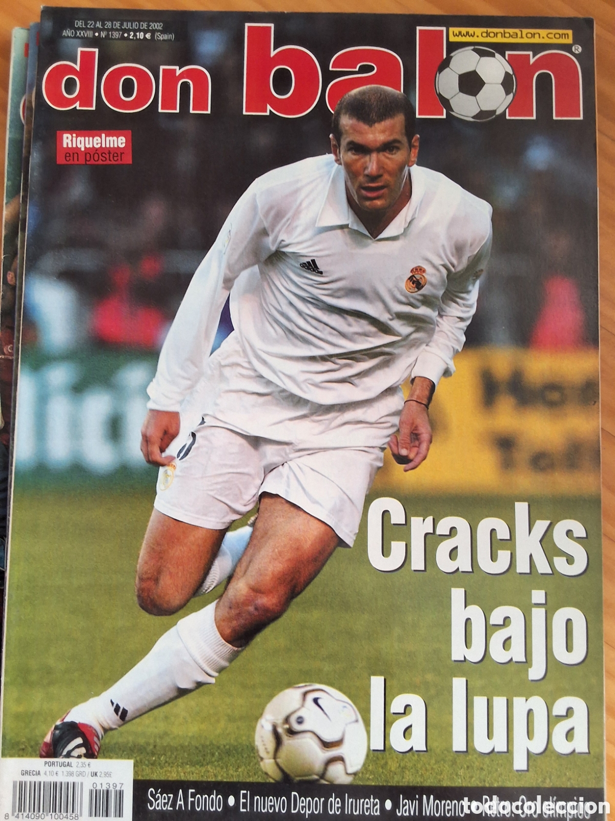 Coleccionismo deportivo: Don balon revista futbol 1397 a&ntilde;o (22/7/2002) incluye p&oacute;ster