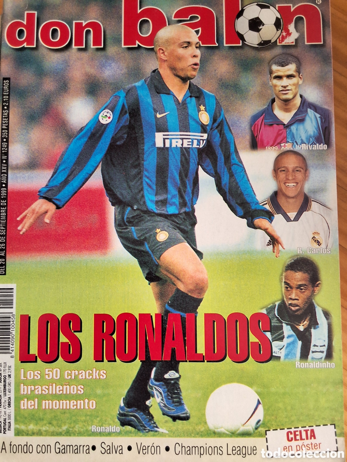 Collectionnisme sportif: Don balon revista futbol 1249 a&ntilde;o (20/9/1999) incluye p&oacute;ster
