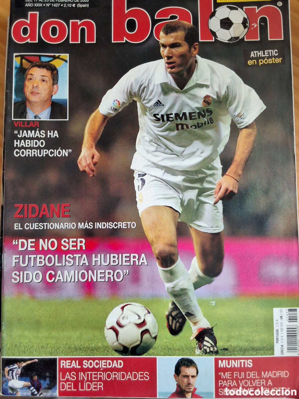 Collectionnisme sportif: Don balon revista futbol 1427 a&ntilde;o (17/2/2003) incluye p&oacute;ster