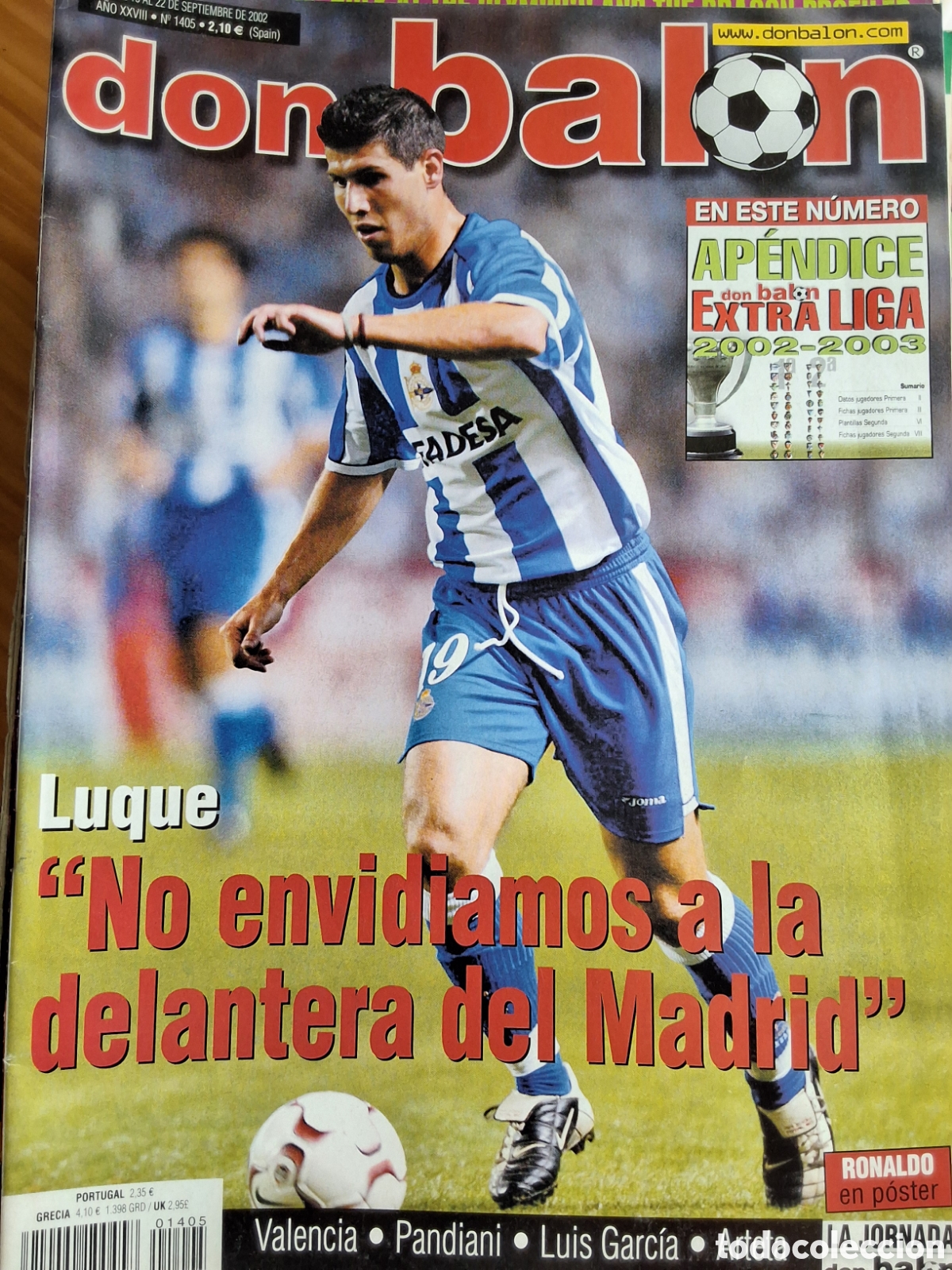 Collectionnisme sportif: Don balon revista futbol 1405 a&ntilde;o (16/9/2002) incluye p&oacute;ster
