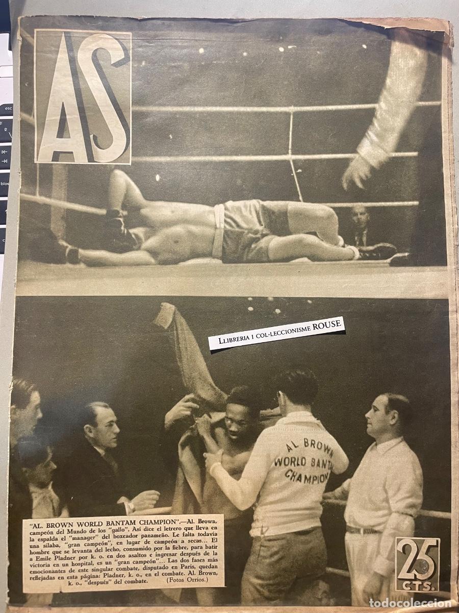 Coleccionismo deportivo: AS - REVISTA SEMANAL DEPORTIVA - A&Ntilde;O I N&ordm; 25 MARTES 22 NOVIEMBRE 1932 - ILUSTRADA - 24 PAG. 37X28 CM