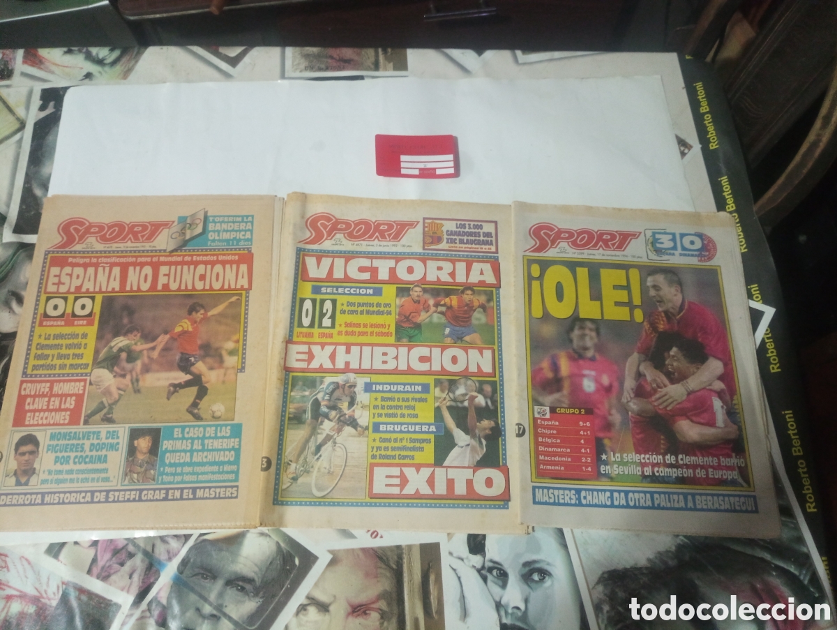 Coleccionismo deportivo: 3 peri&oacute;dicos sport selecci&oacute;n espa&ntilde;ola