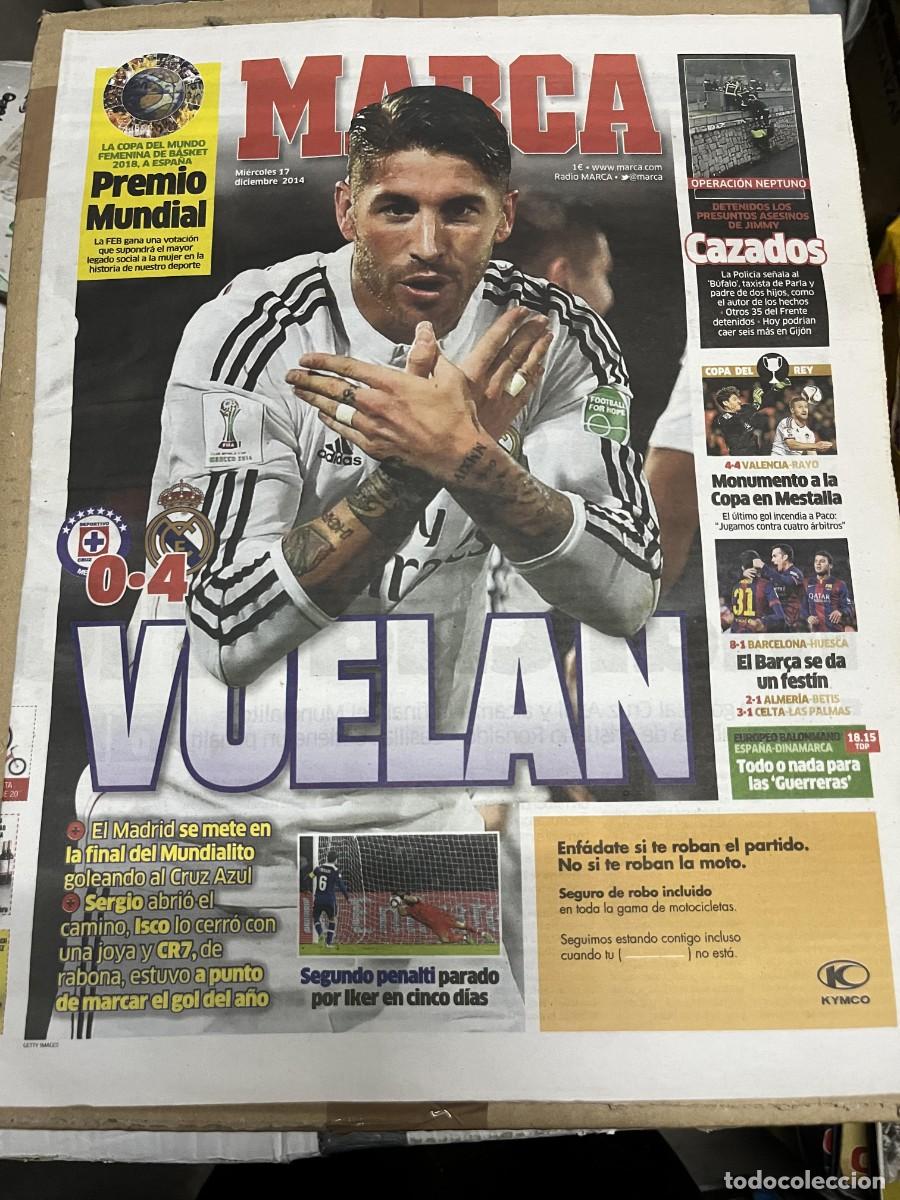Collectionnisme sportif: MARCA (17-12-2014) DETENIDOS JIMMY FRENTE ATLETICO SERGIO RAMOS REAL MADRID CRUZ AZUL