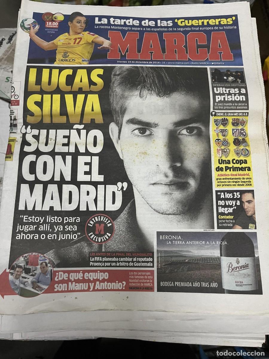 Collectionnisme sportif: MARCA (19-12-2014) LUCAS SILVA REAL MADRID BALONMANO FEMENINO ESPA&Ntilde;A JIMMY FRENTE ATLETICO