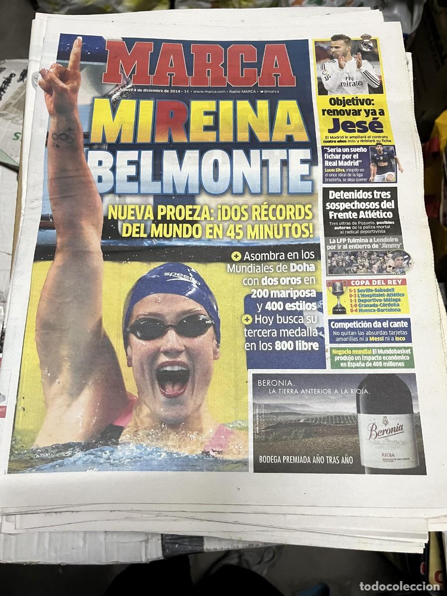 Collectionnisme sportif: MARCA (4-12-2014) MEDALLA DE ORO MIREIA BELMONTE RECORD MUNDO NATACION
