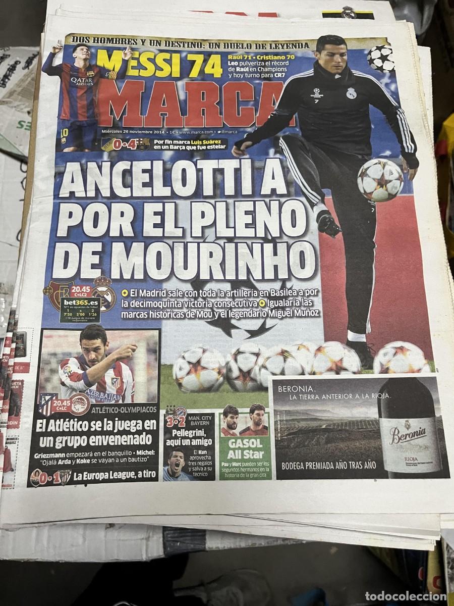 Collezionismo sportivo: MARCA (26-11-2014) ANCELOTTI APOEL 0-4 BARCELONA CRISTIANO RONALDO MESSI BASEL REAL MADRID ATLETICO