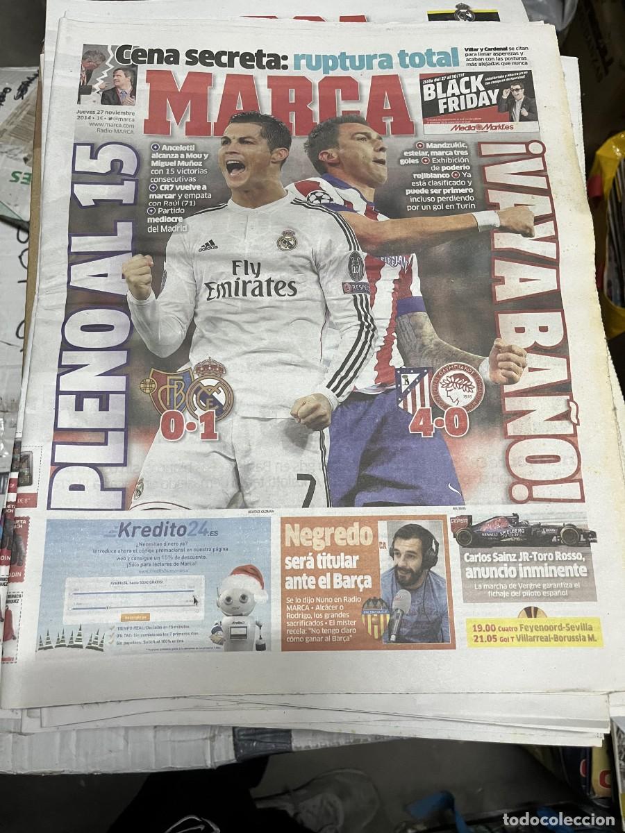 Sammelleidenschaft Sport: MARCA (27-11-2014) CRISTIANO RONALDO BASEL 0-1 REAL MADRID ATLETICO 4-0 OLYMPIACOS CHAMPIONS