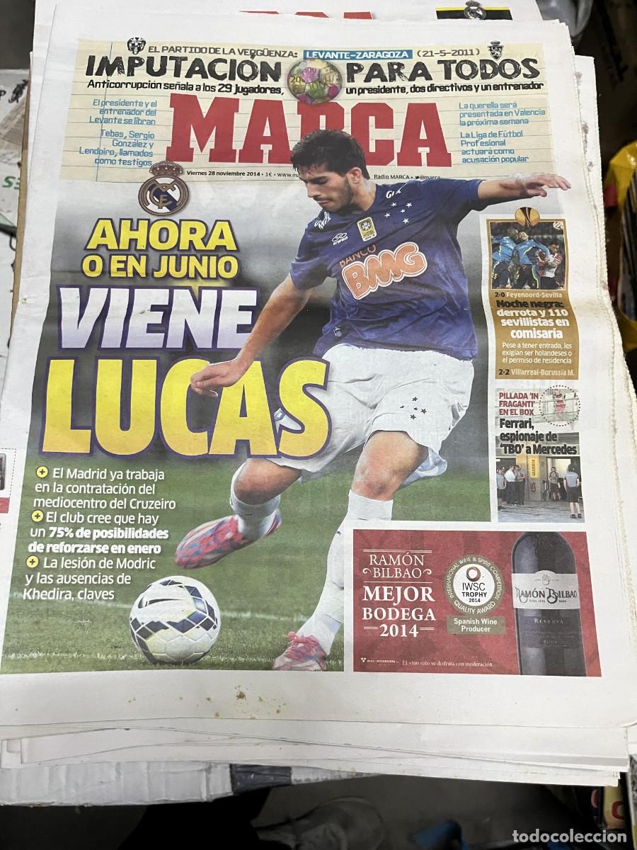 Sammelleidenschaft Sport: MARCA (28-11-2014) FICHAJE LUCAS REAL MADRID LEVANTE ZARAGOZA FEYENOORD 2-0 SEVILLA