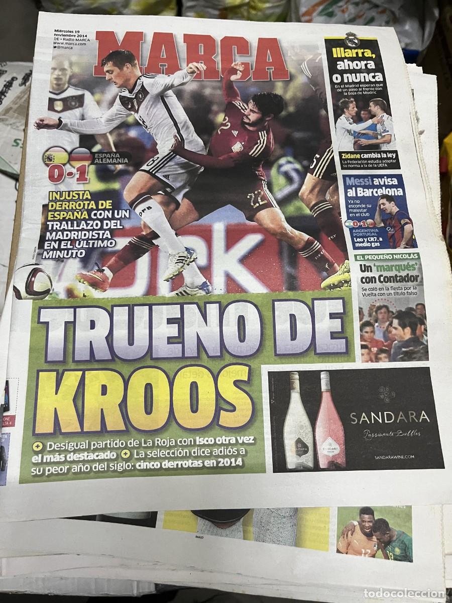 Coleccionismo deportivo: MARCA (19-11-2014) SELECCION ESPA&Ntilde;OLA ESPA&Ntilde;A 0-1 ALEMANIA KROOS ISCO ILLARRAMENDI