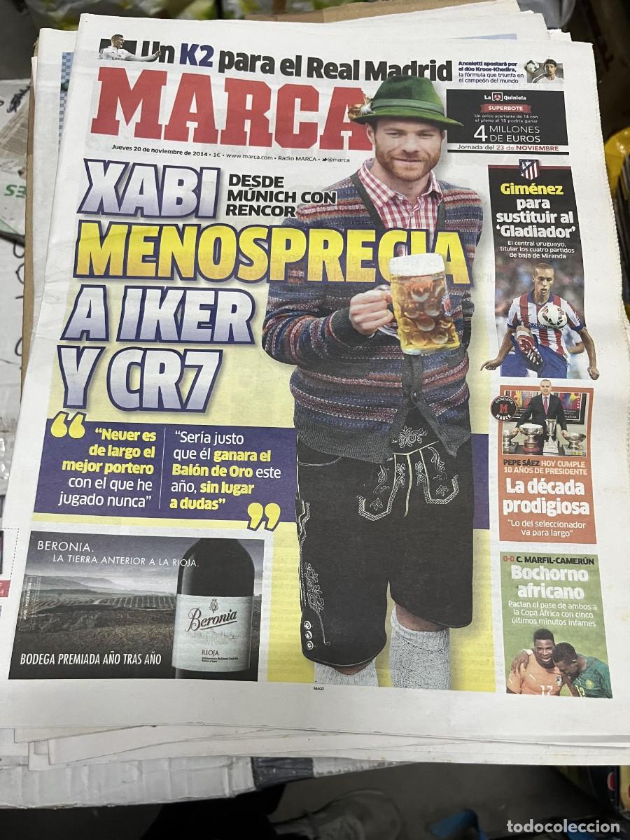 Colecionismo desportivo: MARCA (20-11-2014) XABI ALONSO REAL MADRID IKER CASILLAS CRISTIANO RONALDO GIMENEZ ATLETICO