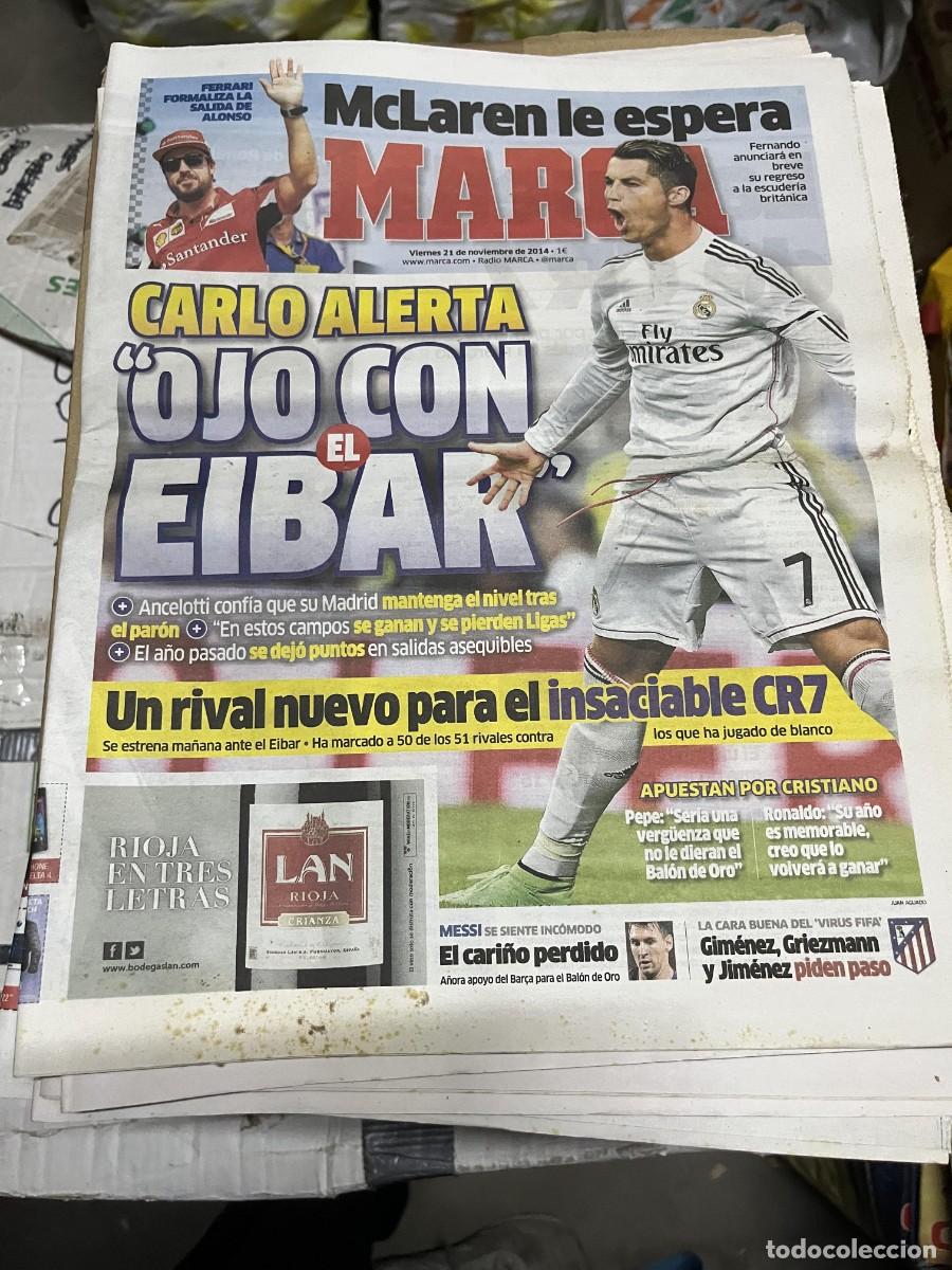 Coleccionismo deportivo: MARCA (21-11-2014) MCLAREN CRISTIANO RONALDO FERNNANDO ALONSO REAL MADRID EIBAR