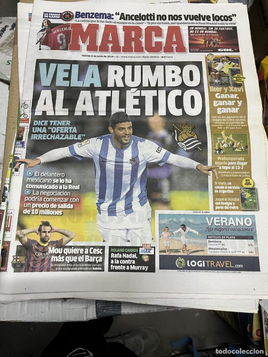 Coleccionismo deportivo: MARCA (6-6-2014) VELA FICHAJE ATLETICO MADRID REAL SOCIEDAD CESC FABREGAS BENZEMA ANCELOTTI
