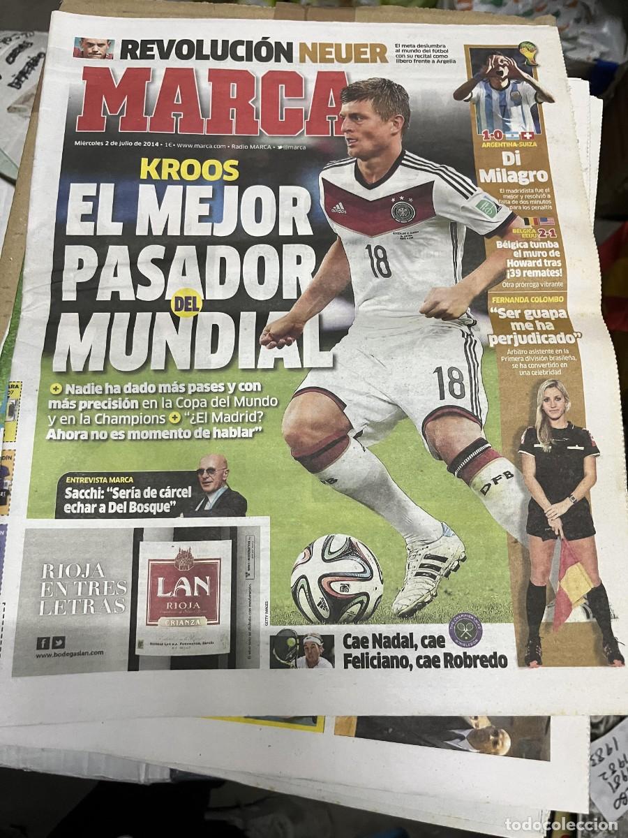 Coleccionismo deportivo: MARCA (2-7-2014) KROOS ALEMANIA MEJOR PASADOR DEL MUNDIAL NEUER ARGENTINA 1-0 SUIZA