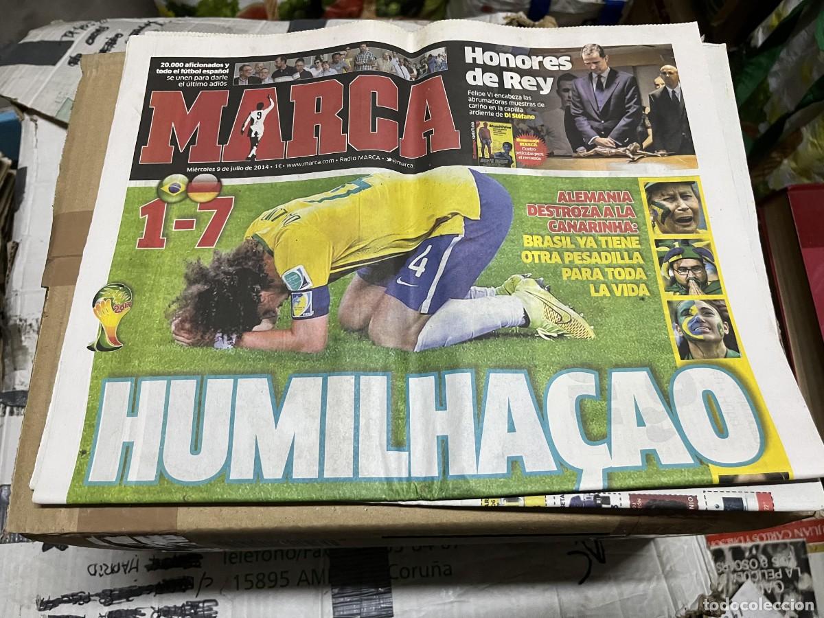Coleccionismo deportivo: MARCA (9-7-2014) BRASIL 1-7 ALEMANIA MUNDIAL FUTBOL GOLEADA CAPILLA ARDIENTE ALFREDO DI STEFANO