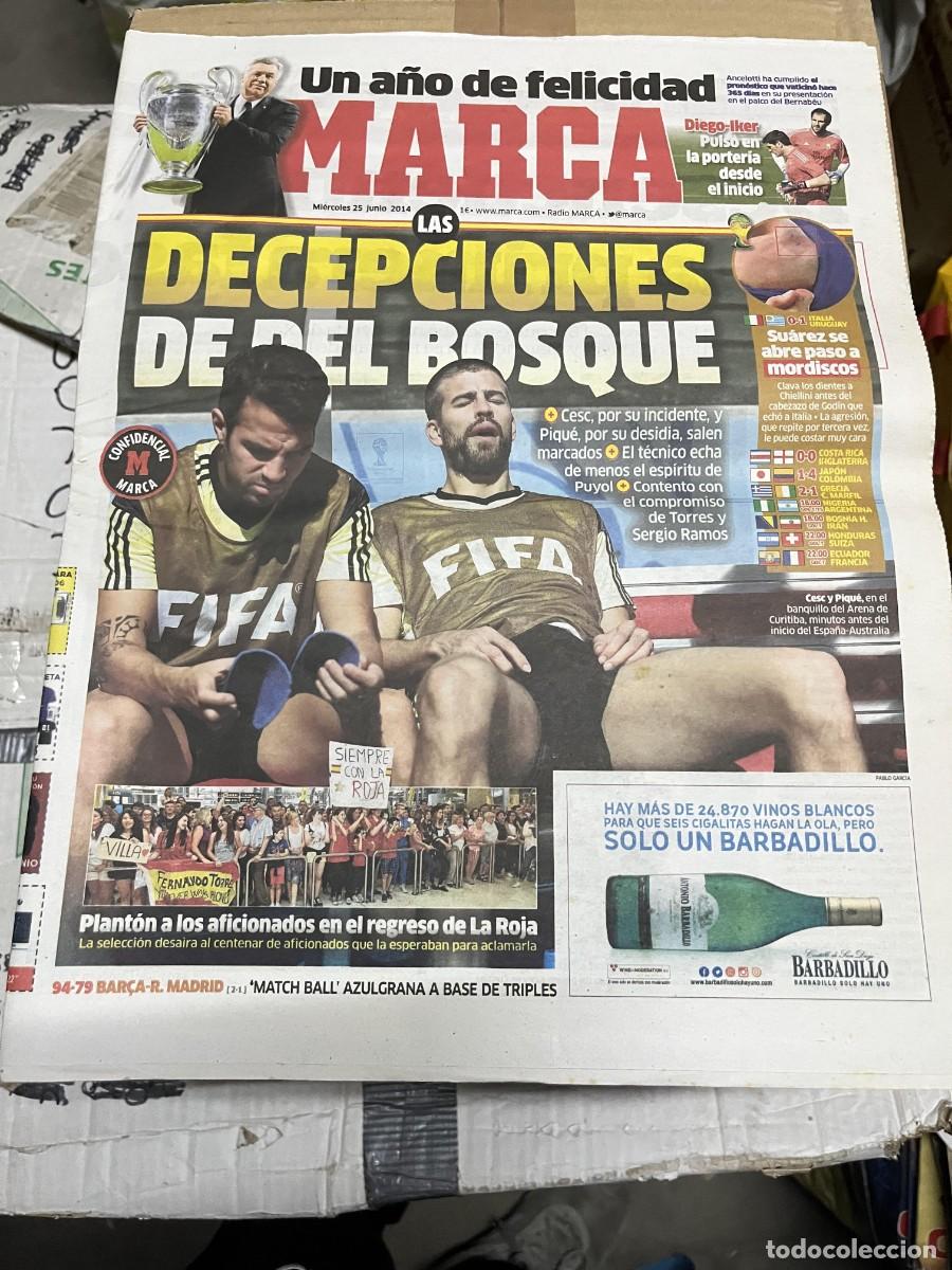 Coleccionismo deportivo: MARCA (25-6-2014) CESC FABREGAS PIQUE FIFA SELECCION ESPA&Ntilde;OLA ESPA&Ntilde;A ANCELOTTI
