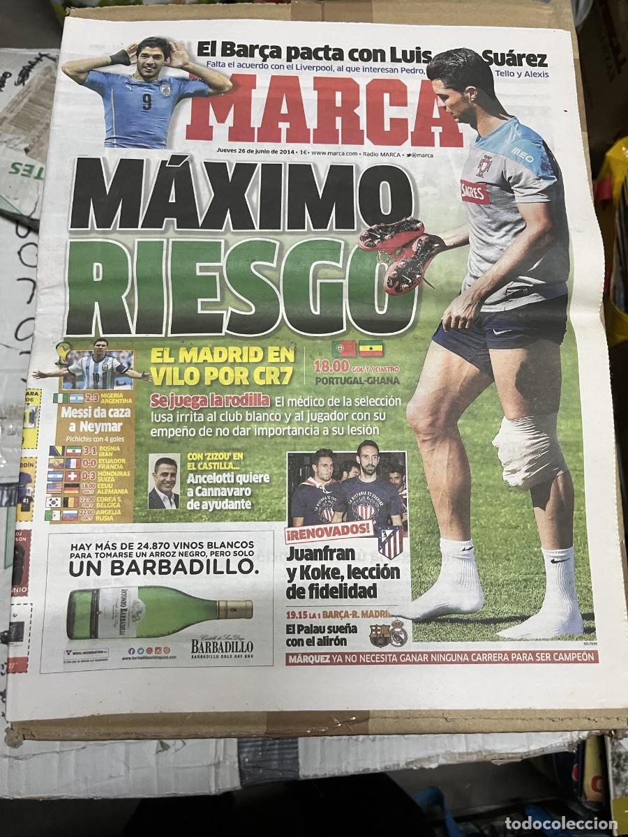 Coleccionismo deportivo: MARCA (26-6-2014) CRISTIANO RONALDO NIGERIA 2-3 ARGENTINA MESSI MUNDIAL JUANFRAN KOKE RENOVADOS