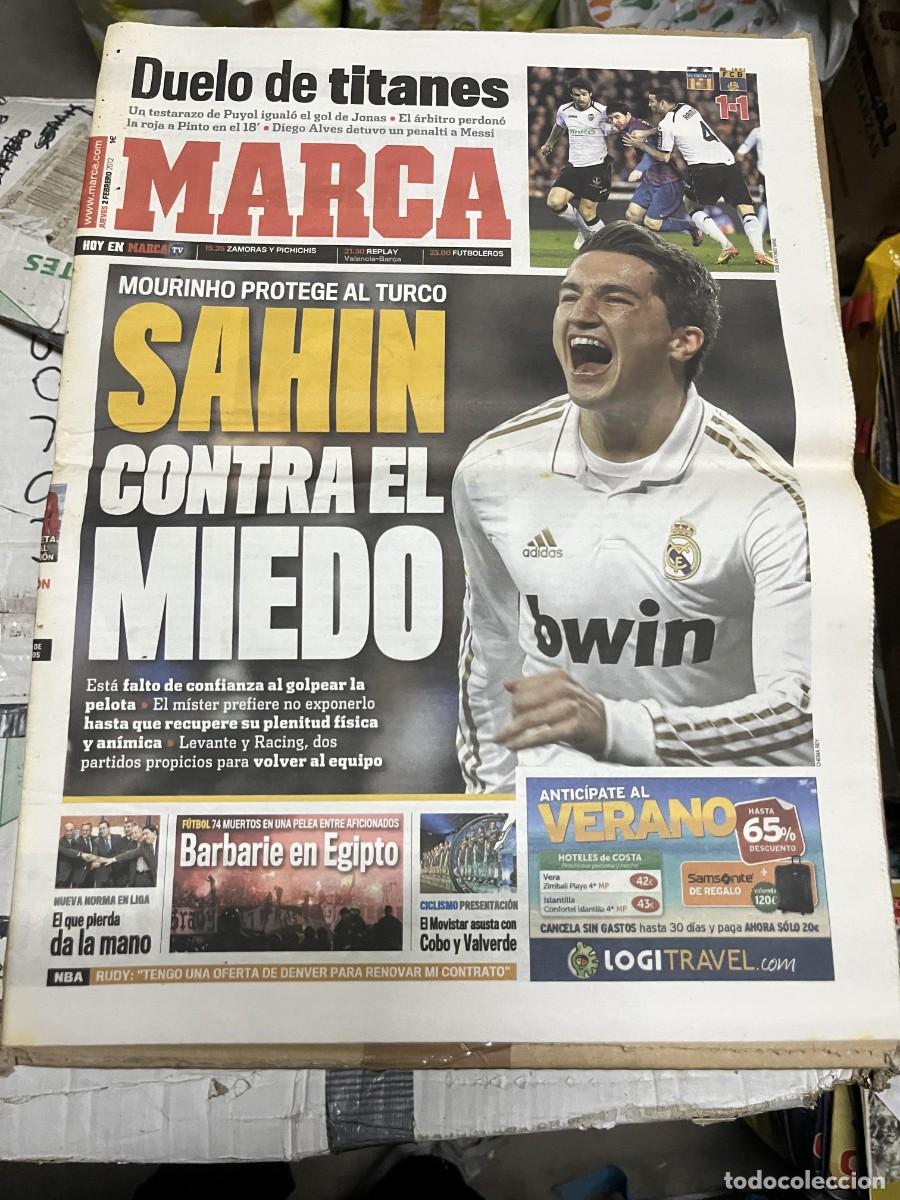 Coleccionismo deportivo: MARCA (2-2-2012) 74 MUERTOS EN EGIPTO FUTBOL SAHIN REAL MADRID MOURINHO