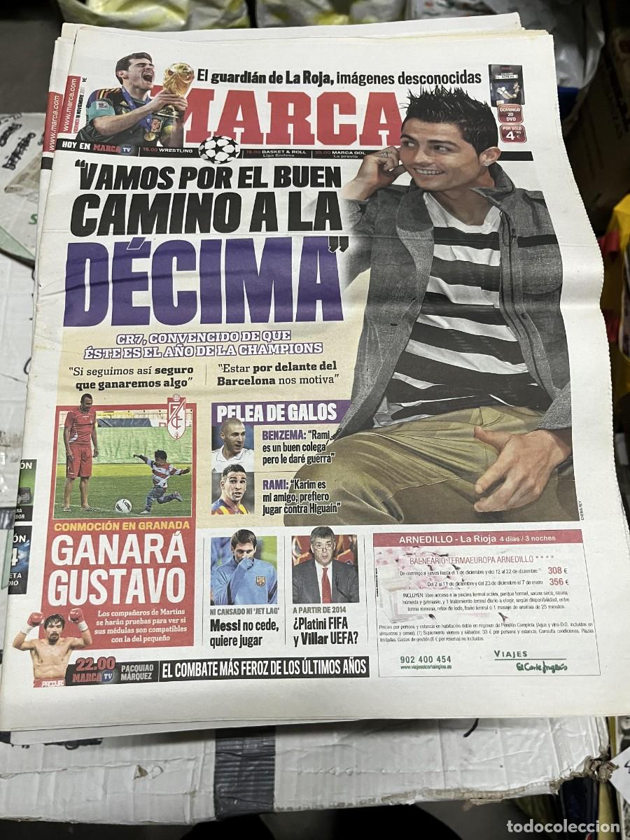 Coleccionismo deportivo: MARCA (18-11-2011) CRISTIANO RONALDO REAL MADRID IKER CASILLAS GRANADA BENZEMA RAMI
