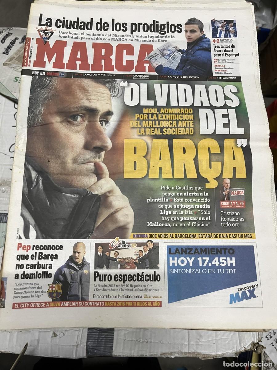 Coleccionismo deportivo: MARCA (12-1-2012) MOURINHO REAL MADRID LEGANES PEP GUARDIOLA VUELTA A ESPA&Ntilde;A CICLISMO