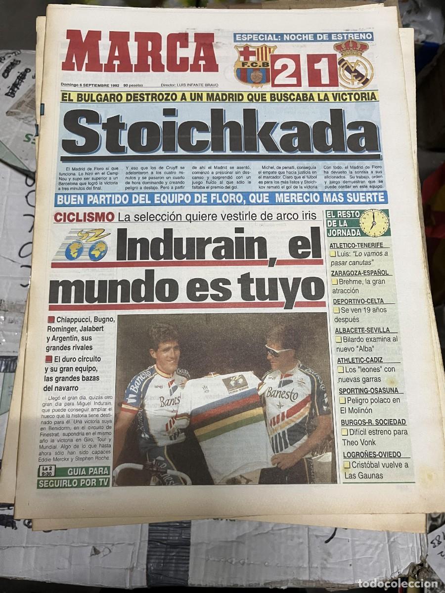 Collectionnisme sportif: MARCA (6-9-1992) STOICHKOV EL CLASICO BARCELONA 2-1 REAL MADRID INDURAIN