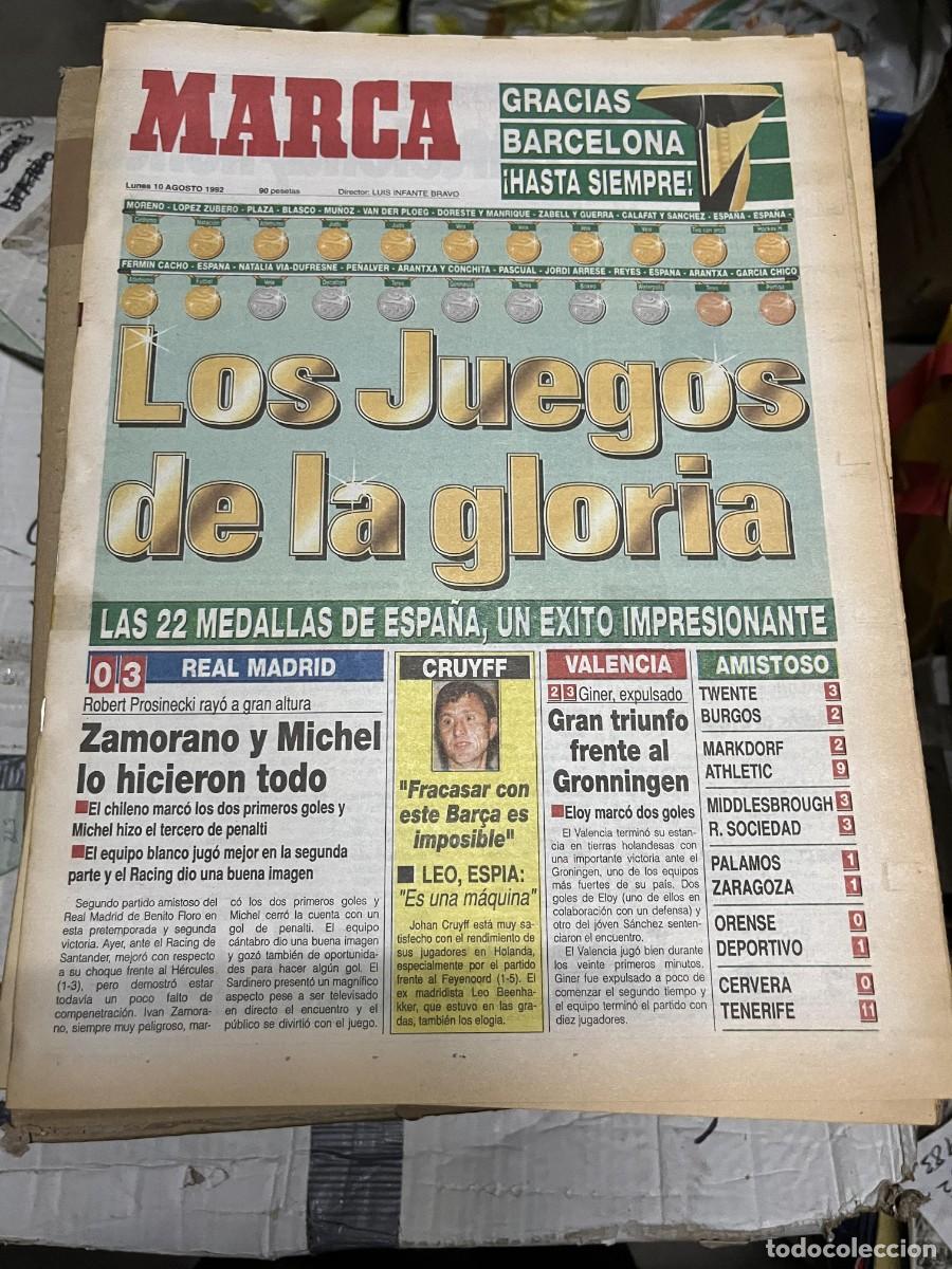 Coleccionismo deportivo: MARCA (10-8-1992) FINAL OLIMPIADAS JUEGOS OLIMPICOS BARCELONA 92