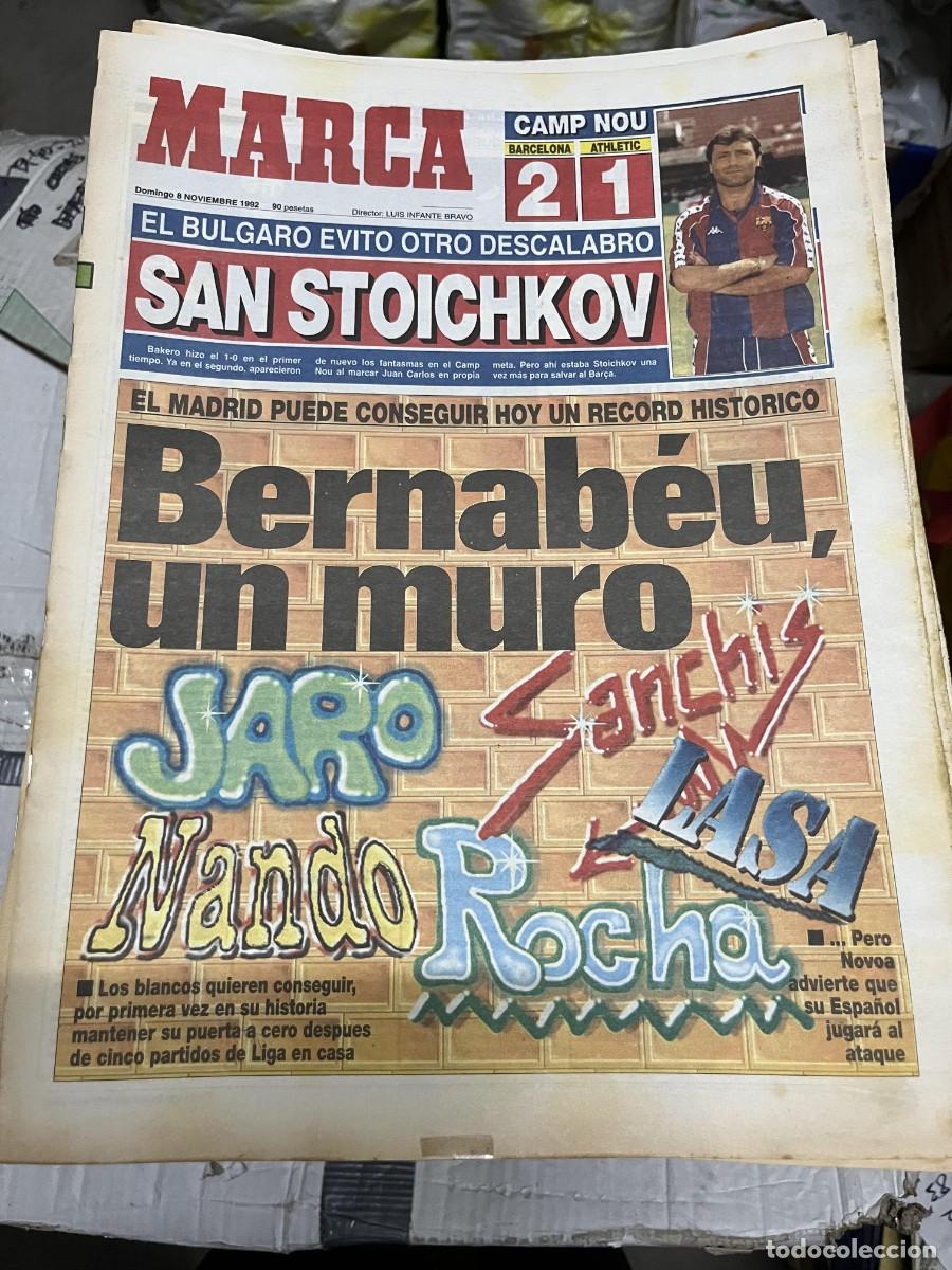 Coleccionismo deportivo: MARCA (8-11-2005) STOICHKOV BARCELONA 2-1 ATHLETIC BILBAO HOY RECORD HISTORICO REAL MADRID