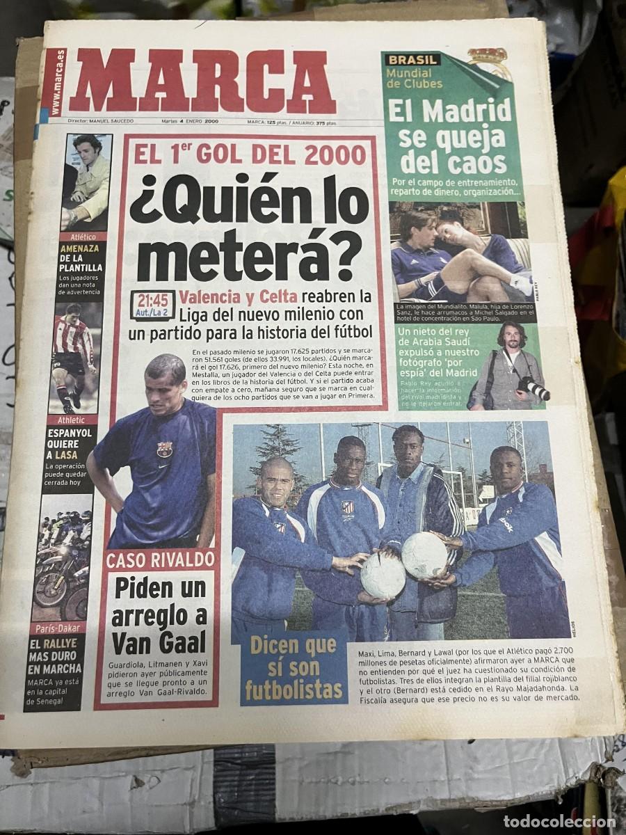 Coleccionismo deportivo: MARCA(4-1-2000)HOY VALENCIA CELTA JORNADA LIGA MUNDIAL CLUBES CASO VAN DOORN ATLETICO MADRID RIVALDO