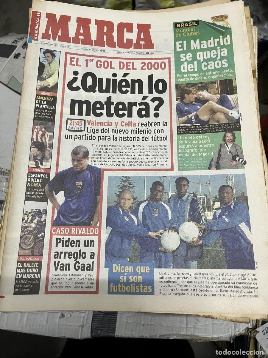 Coleccionismo deportivo: MARCA(4-1-2000)HOY VALENCIA CELTA JORNADA LIGA MUNDIAL CLUBES CASO VAN DOORN ATLETICO MADRID RIVALDO