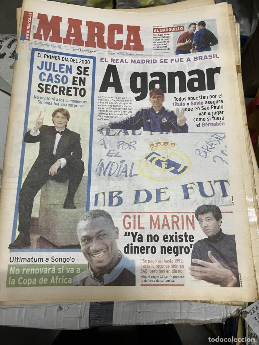 Coleccionismo deportivo: MARCA (3-1-2000) JULEN GUERRERO MUNDIAL CLUBS REAL MADRID SAVIO JUICIO GIL MARIN SONGOO