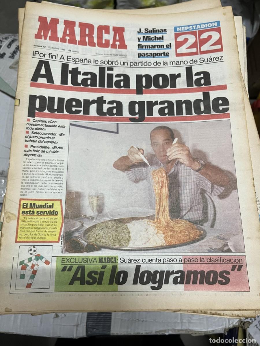Coleccionismo deportivo: MARCA (12-10-1989) HUNGRIA 2-2 ESPA&Ntilde;A SELECCION ESPA&Ntilde;OLA MUNDIAL ITALIA