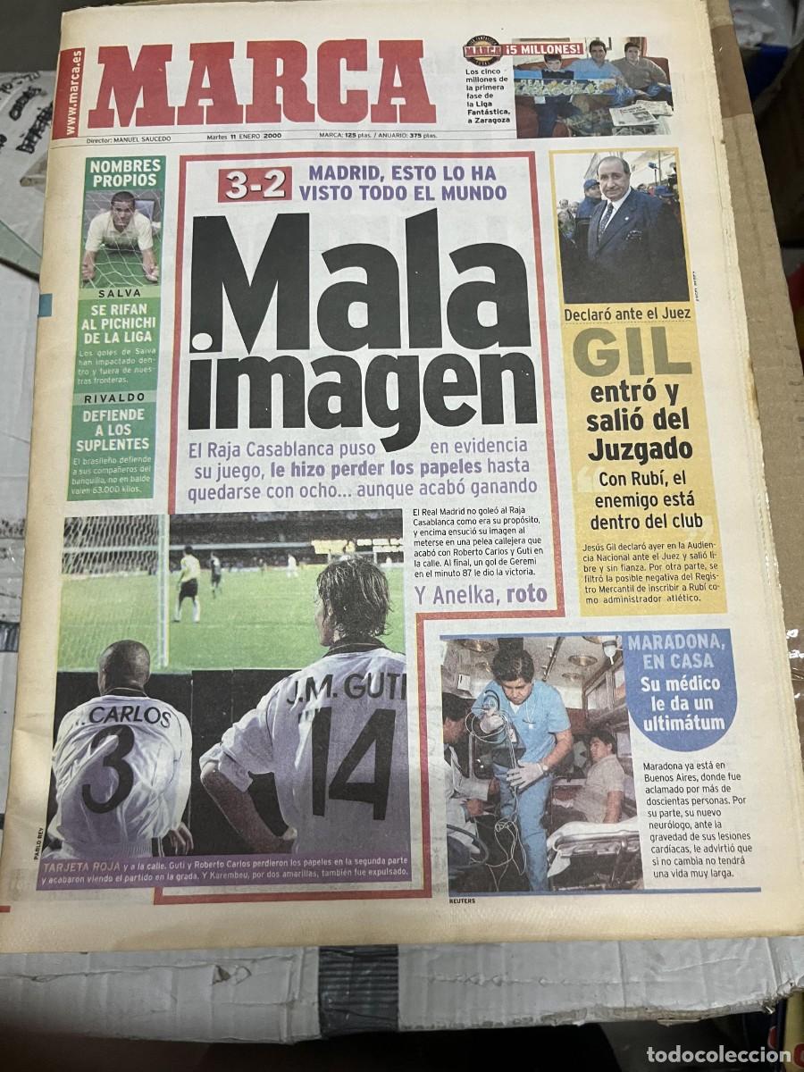 Coleccionismo deportivo: MARCA (11-1-2000) REAL MADRID 3-2 RAJA CASABLANCA MUNDIAL CLUBES JESUS GIL SALVA BALLESTA MARADONA