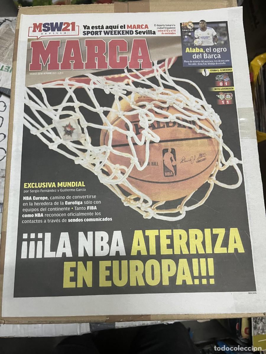 Coleccionismo deportivo: MARCA (22-10-2021) ALABA REAL MADRID NBA EUROPE STURM GRAZ 0-1 REAL SOCIEDAD BETIS 1-1 LEVERKUSEN