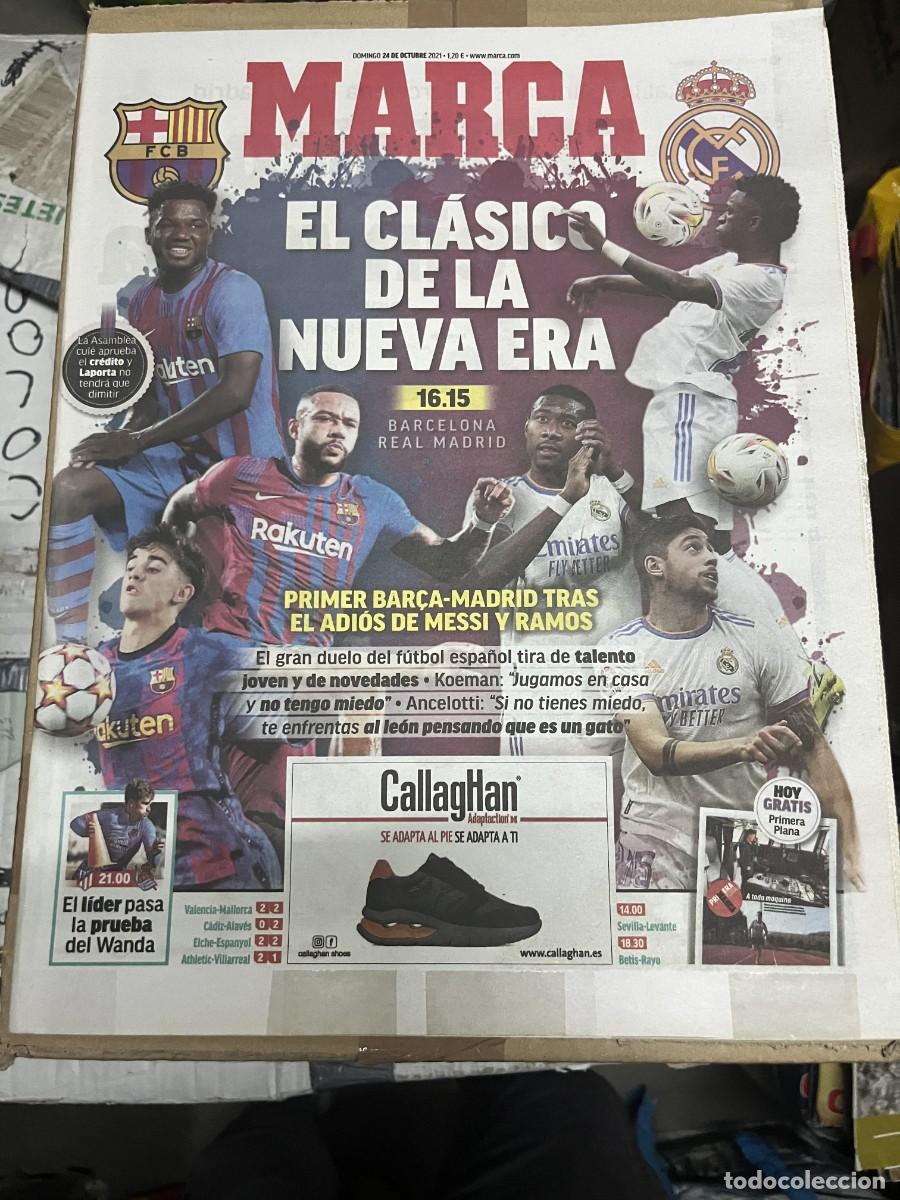 Coleccionismo deportivo: MARCA (24-10-2021) EL CLASICO BARCELONA REAL MADRID VINICIUS ANSU FATI ATLETICO REAL SOCIEDAD