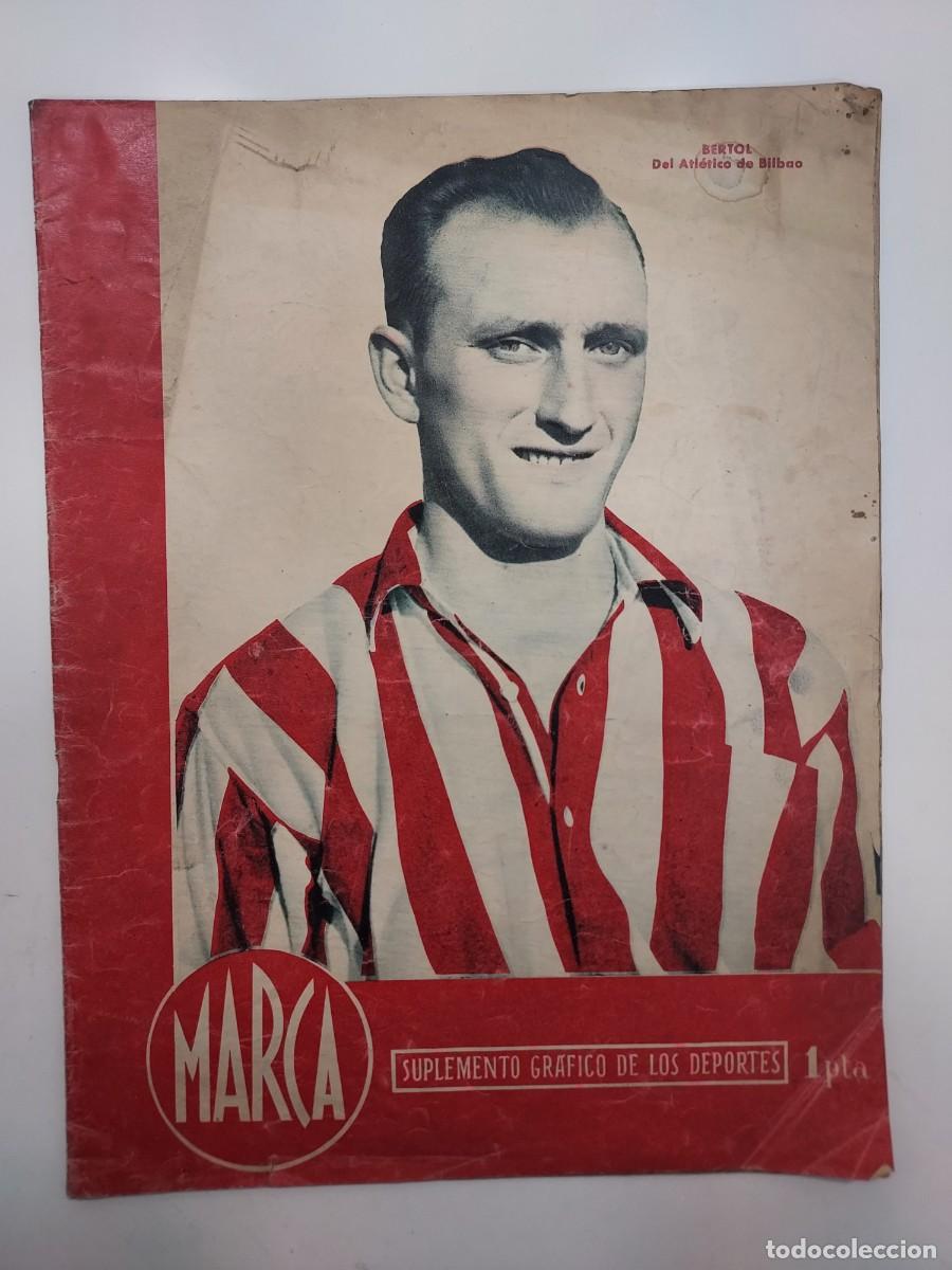 Coleccionismo deportivo: MARCA DE 1945 117. ATLETICO BILBAO REAL MADRID BARCELONA SABADELL VALENCIA AVIACION MURCIA ESPA&Ntilde;OL